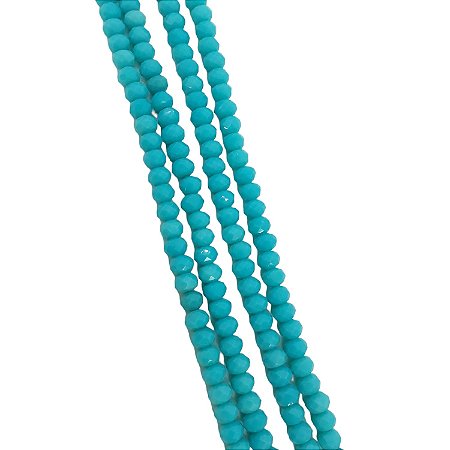 Fio de Cristal Azul Turquesa - 8mm