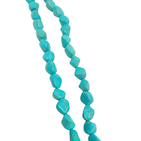 Fio de Pedra Howlita Turquesa -15mm