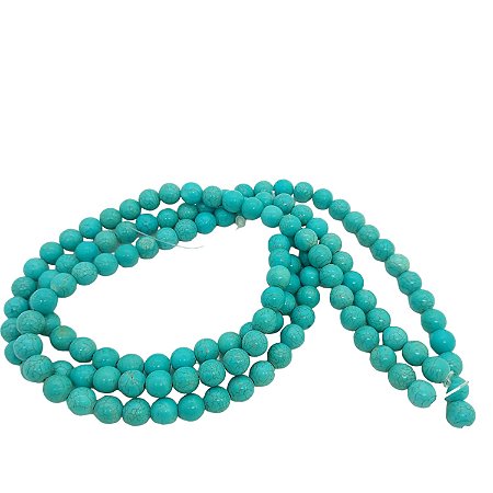 Fio de Pedra Howlita Turquesa - 8mm