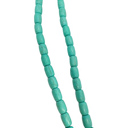 Fio de Pedra Howlita Verde - Cilindro