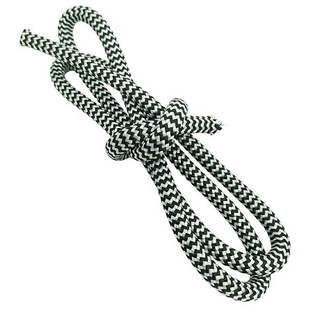 Corda Náutica Branca com Preto - 8mm