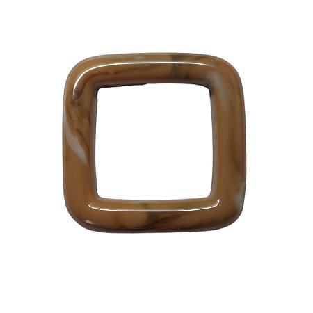 Argola Quadrada de Resina – Marrom Mescla