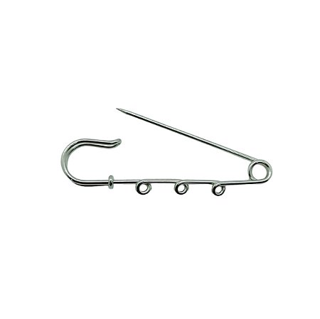 Alfinete De Segurança - Niquel com 3 Argolas