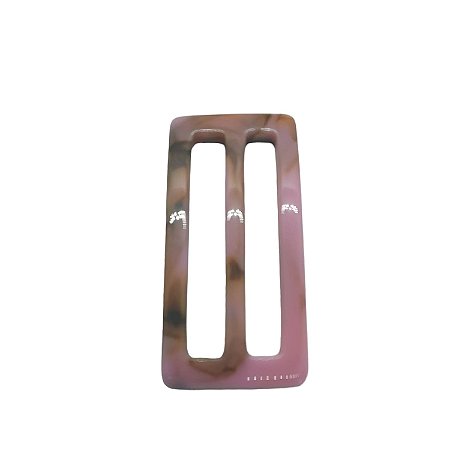 Fivela de Resina - Rosa com Marrom