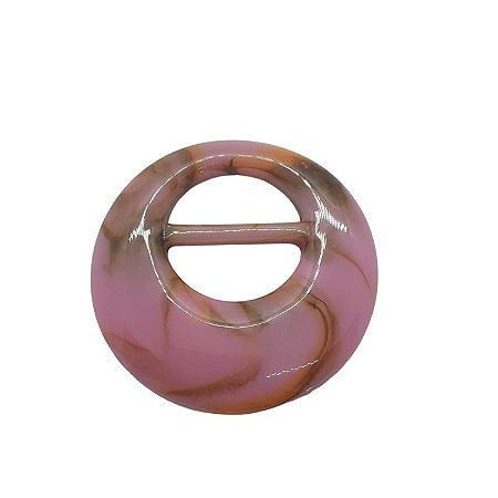 Fivela de Resina -  Redonda Rosa
