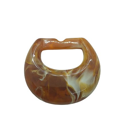 Fivela de Resina - Marrom Mescla