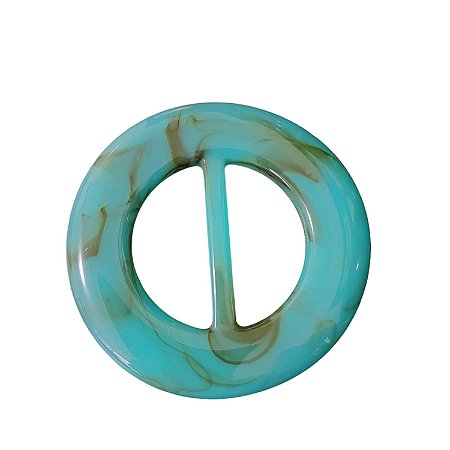 Fivela de Resina - Azul Petróleo -