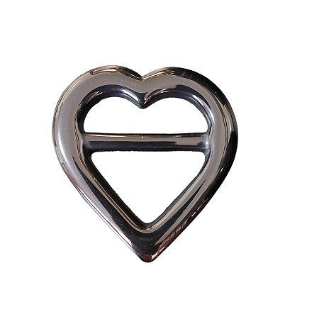 Fivela de Resina - Coração Preto