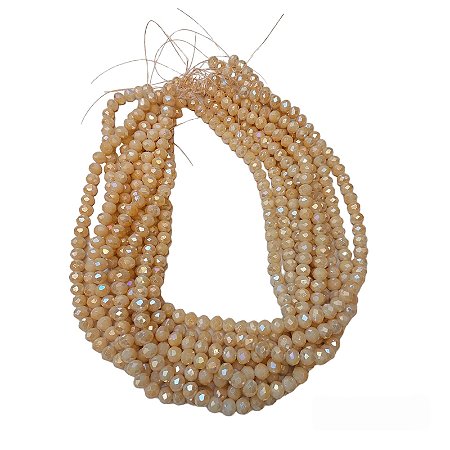 Fio de Cristal - Pêssego AB - 8mm