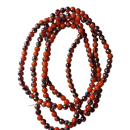 Fio de Cristal AB - Coral - 6mm