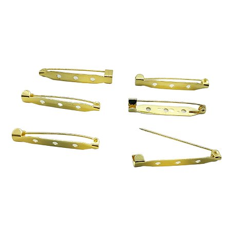 Base de Broche - 40mm - Dourado - Pacote com 50un