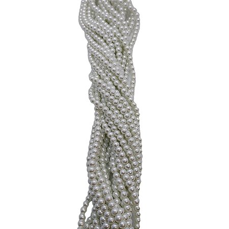 Pérola de Vidro - 6mm - Cor Branca