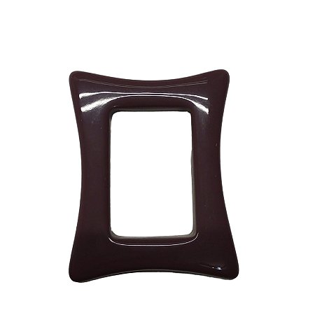 Argola de Resina - Retangular - Marsala