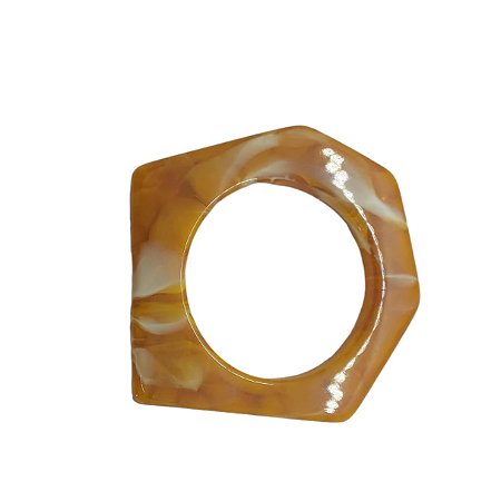 Argola de Resina - Laranja Mescla