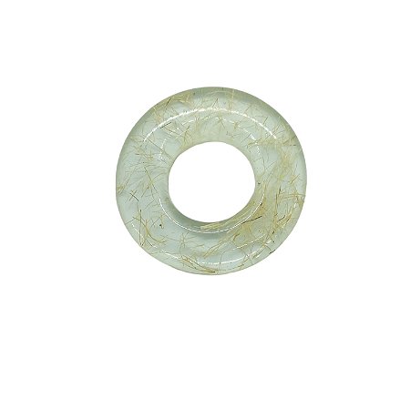 Argola de Resina - Transparente com Rami