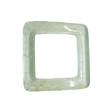 Argola de Resina - Transparente com Rami