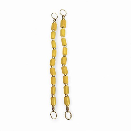 Alça de Murano Indiano - Amarelo - Par