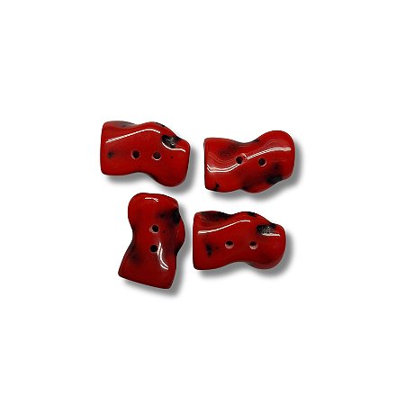 Botão de Resina - Vermelho