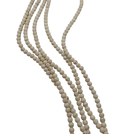 Pedra Natural Howlita Branca - 6mm