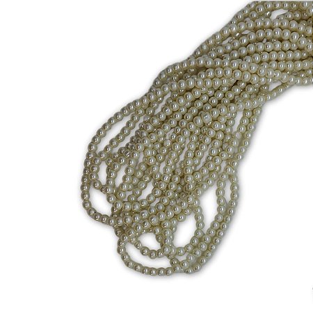 Pérola de Vidro - 6mm - Creme