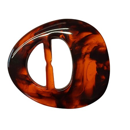 Fivela Orgânica de Resina - Cor Tartaruga