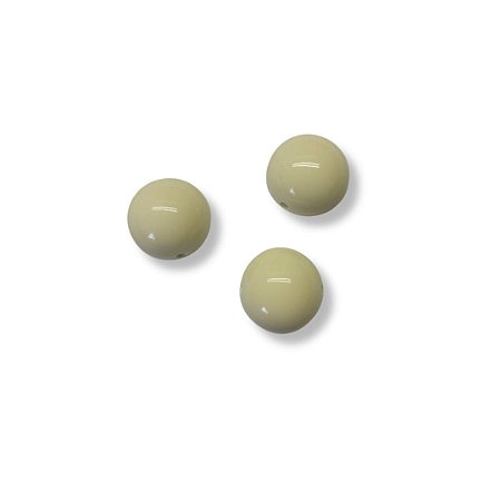 Botão Meia Bola de Resina - Cor Off-20mm