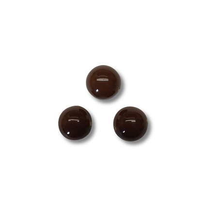 Botão Meia Bola de Resina - Cor Marrom