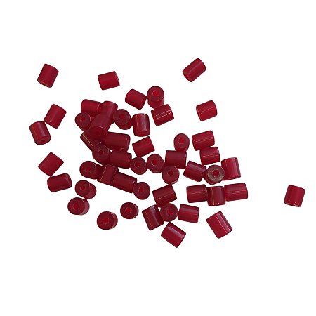 Entremeio Tubo Indiano Vermelho Translúcido