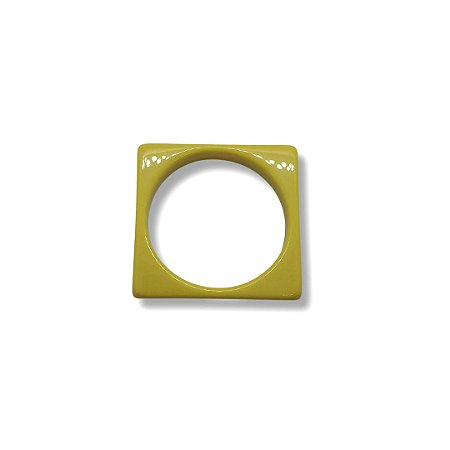 Bracelete de Resina Quadrado - Amarelo