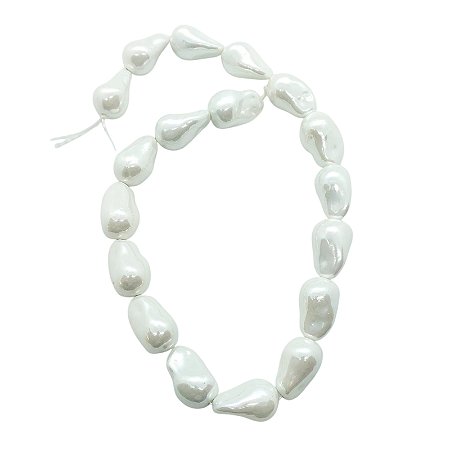 Pérola Shell gota - Furo Passante 27mm