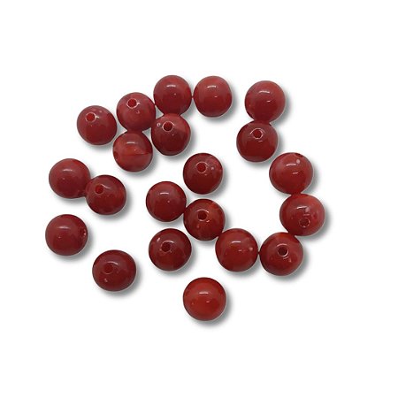 Bola ABS - Vermelho Perolado - 12mm