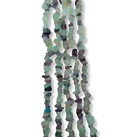 Fio de Cascalho Fluorita - Fio com 80 cm