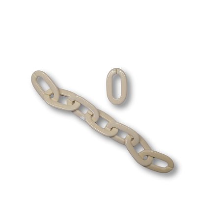 Elos de Acrílico - Cor Off - Pacote com 50g