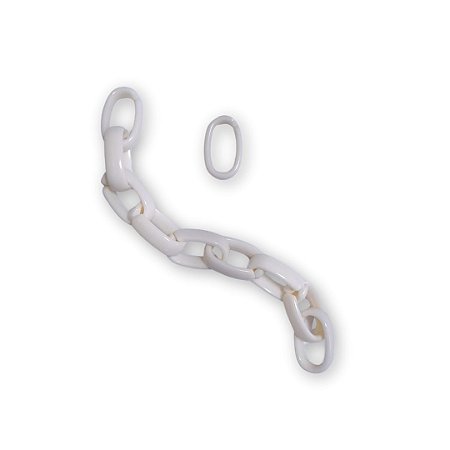 Elos de Acrílico - Cor Off - Pacote com 500g