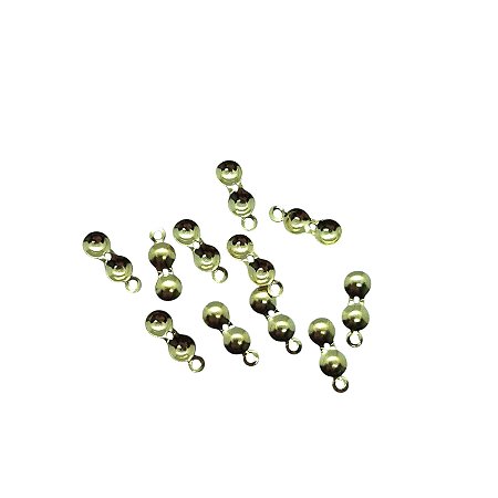 Terminal Tips sem Haste - 4mm - Banho Dourado