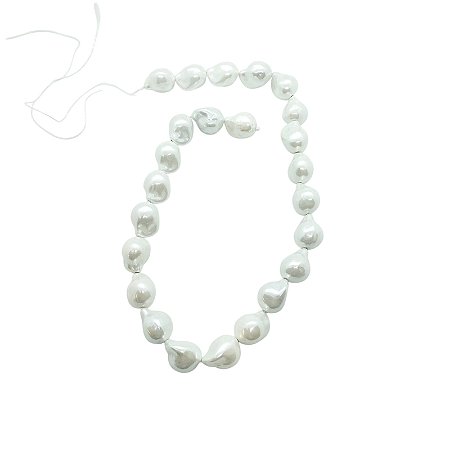 Pérola Shell Gota - Furo Passante 16mm