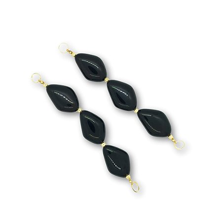 Alça de Resina Para Biquínis vestidos - Cor Preta