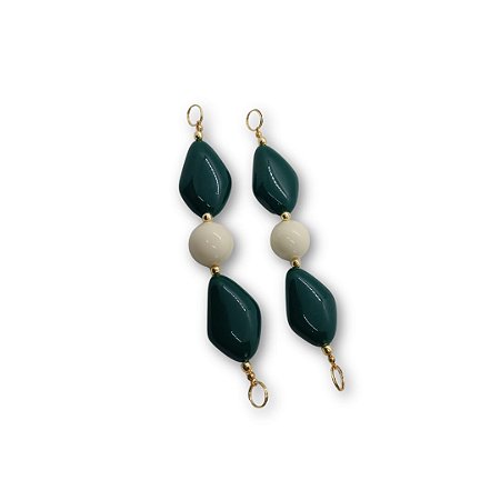 Alça de Resina Para Biquínis Vestidos Maios - Cor Verde com Off