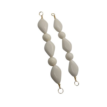 Alça de Resina Para Biquínis Vestidos Maios - Cor Off