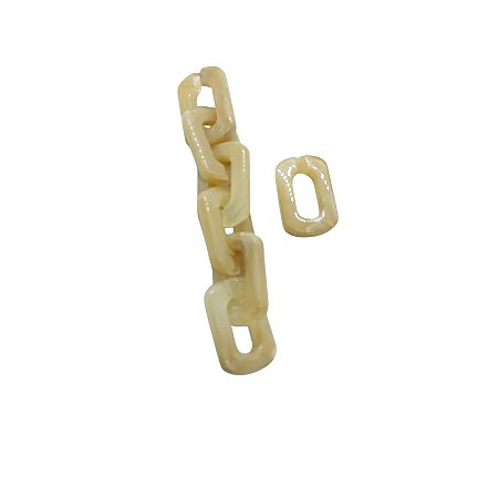 Elos de Acrílico Areia Translúcido - Pacote com 50g