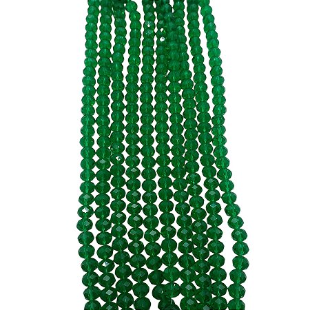 Fio de Cristal Verde Esmeralda -10mm