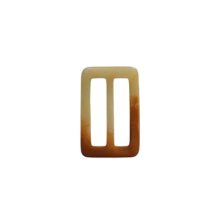 Fivela de Resina - Bege com Caramelo