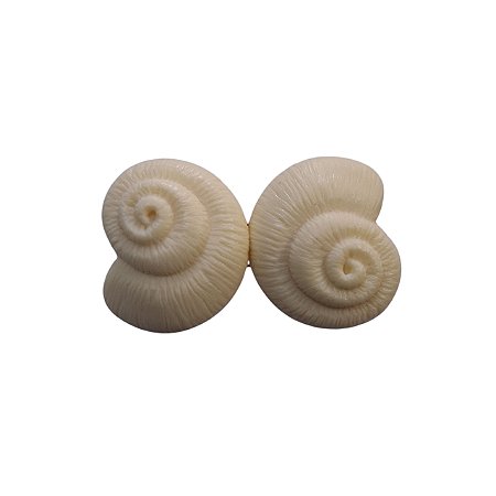 Fivela Caracol Duplo de Resina - off