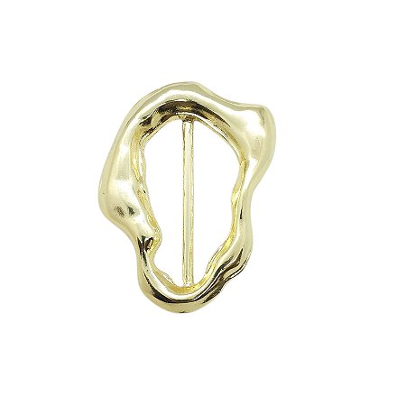 Fivela Orgânica - Dourada 7,2cm