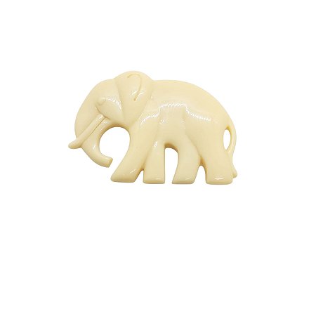 Fivela de Resina Elefante - Cor Marfim