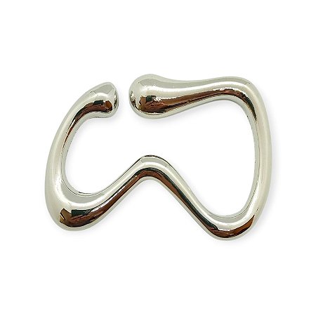 Entremeio Orgânico Délie - metal 6,2cm x 4,6cm Níquel