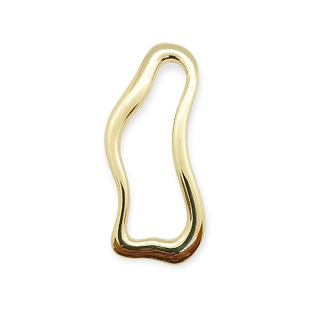 Entremeio Orgânico Ondara  - metal 8,8cm x 4,1cm Dourado
