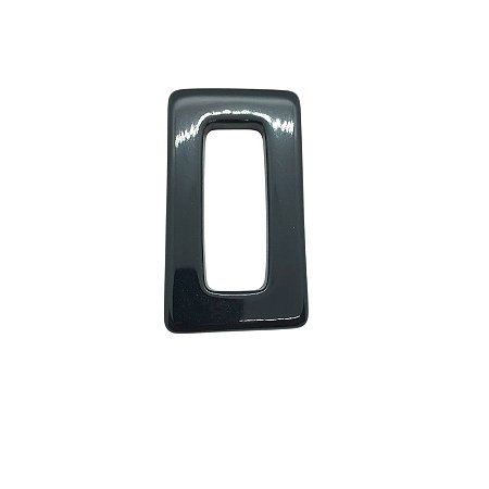 Argola de Resina - Retangular - Preta