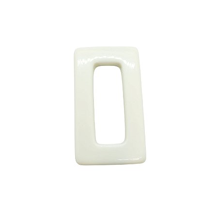 Argola de Resina - Retangular - Off