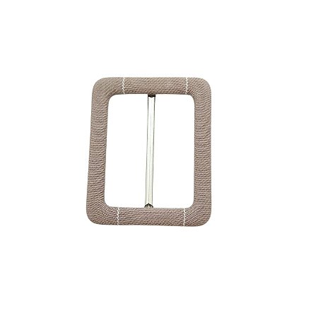 Fivela de Metal Forrada Tecido Cor Cinza